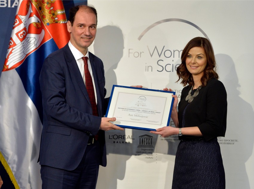 Ana Miltojević i državni sekretar Vladimir Popović