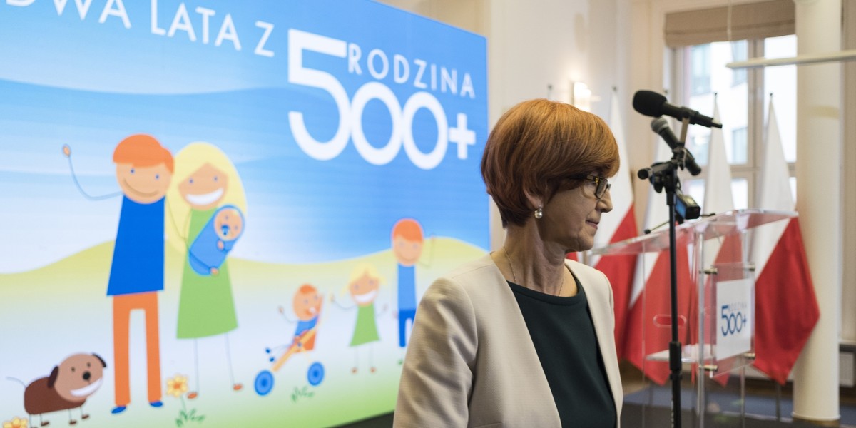 Według Elżbiety Rafalskiej, minister rodziny, pracy i polityki społecznej, nie będzie rozszerzenia programu 500 Plus