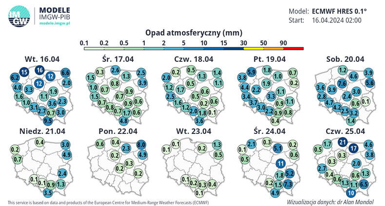 Regularnie będzie też padać, okresami dość mocno