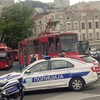 Sudar tramvaja i automobila na Slaviji