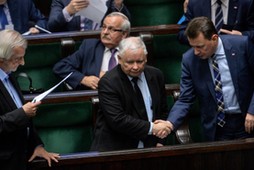 Ryszard Terlecki, Leonard Krasulski, Jarosław Kaczyński, Mariusz Błaszczak 