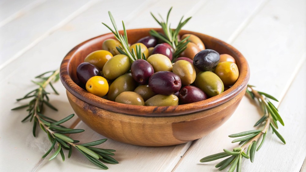 Rôzne druhy olív sú bohatým zdrojom mononenasýtených tukov, vitamínu E a antioxidantov.