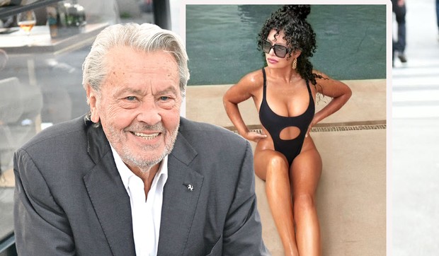 Lidija Vukićević i Alen Delon 