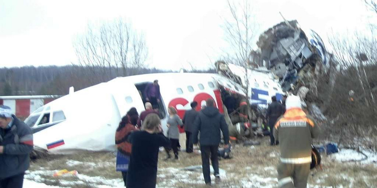 Awaryjne lądowanie Tu-154 w Rosji. 2 ofiary, dziesiątki rannych