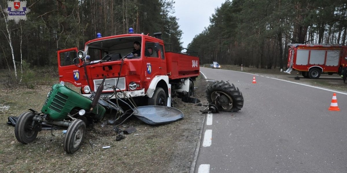 Tragedia w Lubelskiem! Strażacy staranowali ciągnik