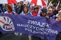 Protest nauczycieli w Warszawie