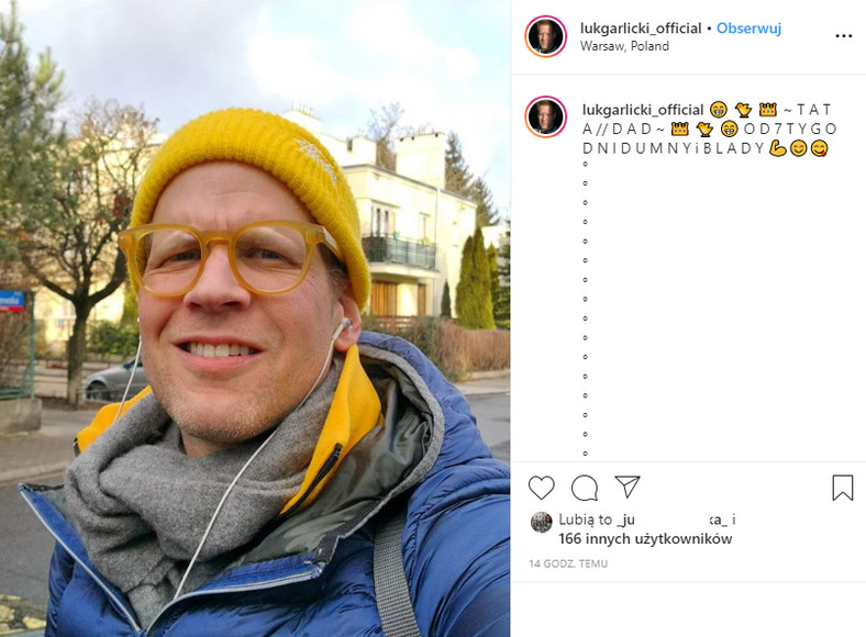 Łukasz Garlicki na Instagramie