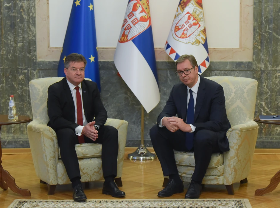 Aleksandar Vučić i Miroslav Lajčak