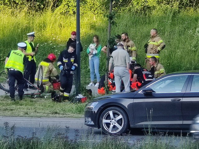 28-latka na hulajnodze zderzyła się z rowerzystą na al. Sikorskiego w Olsztynie 