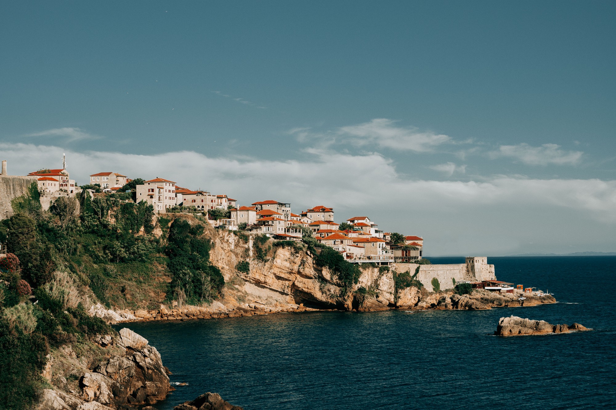 Mesto Ulcinj v Čiernej Hore.