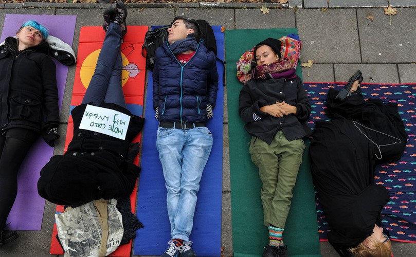 Nietypowy protest przed Sejmem