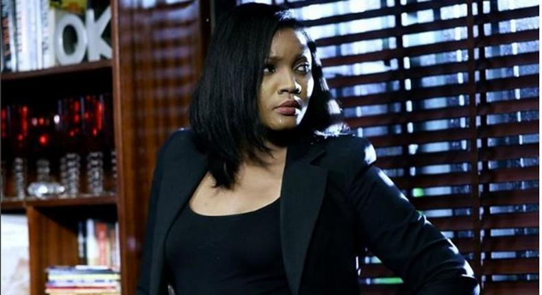 Omotola Jalade Ekeinde on set of Alter Ego 