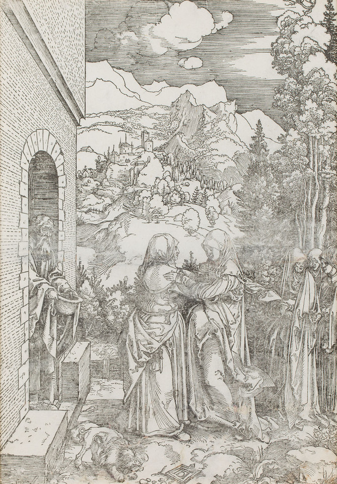 Albrecht Dürer, "Nawiedzenie NMP" z cyklu "Życie Marii" (1503-1504)