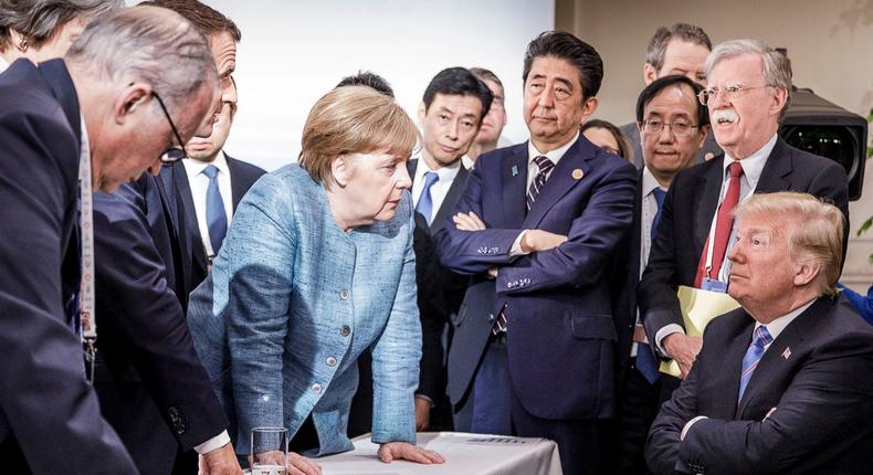 Angela merkel g7 trump world leaders