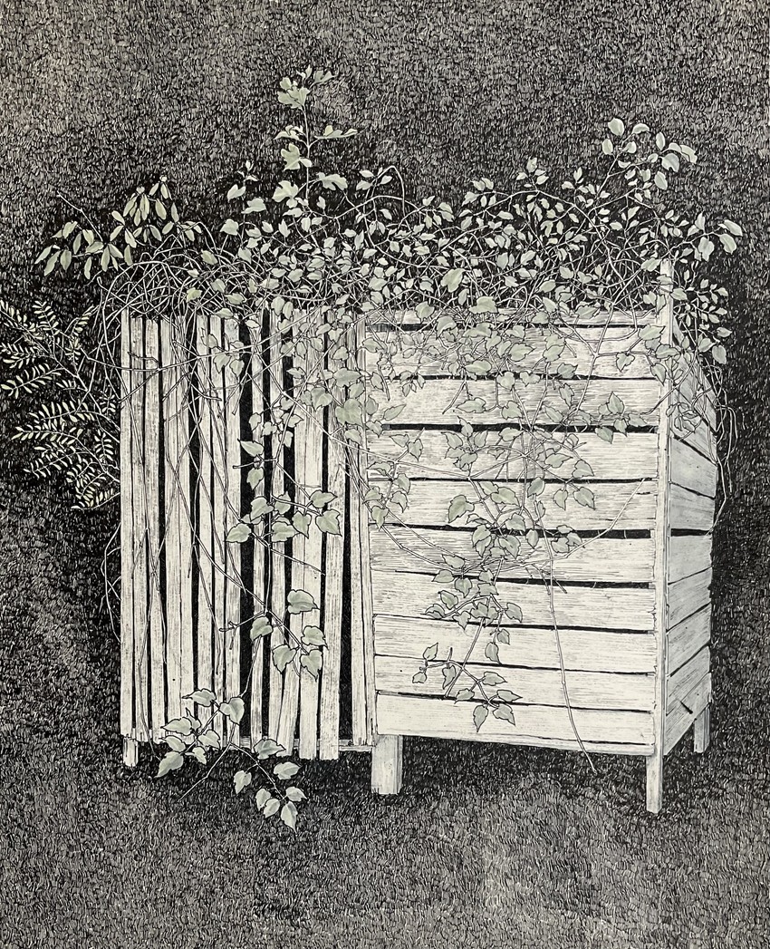 Živana Mijailović Šum, akvarel i tuš na papiru, 30x24,5cm, 2022