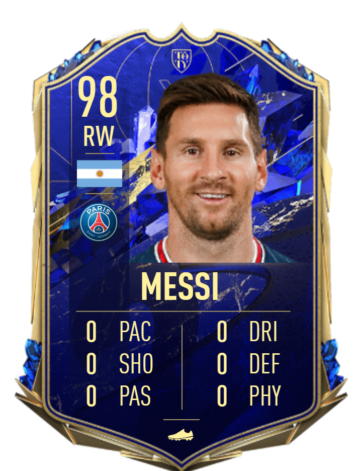 Karta Messi FIFA 22 TOTY