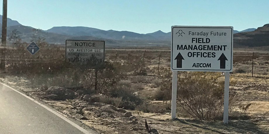 A view of Faraday Future's planned factory in North Las Vegas, Nevada.