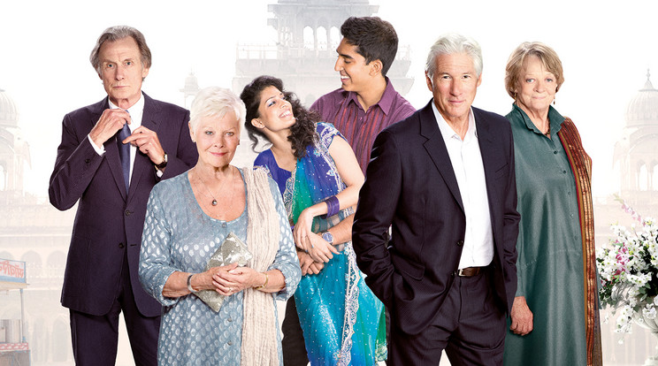 A második Marigold hotel filmben (jobbra) (Fotó: RAS-archív)