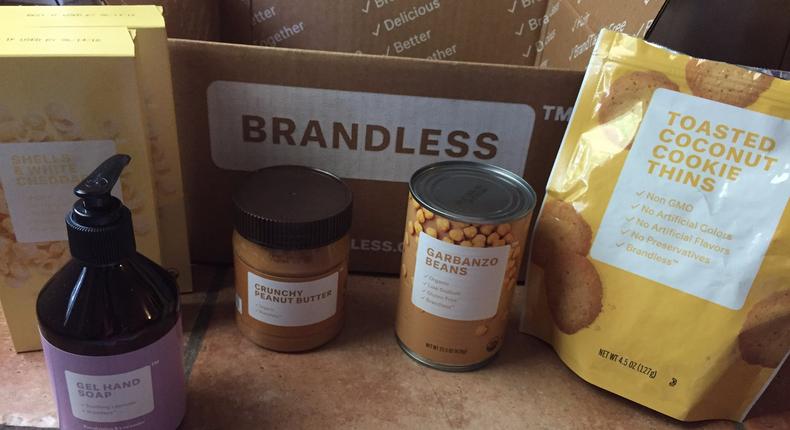 My assortment of Brandless products.