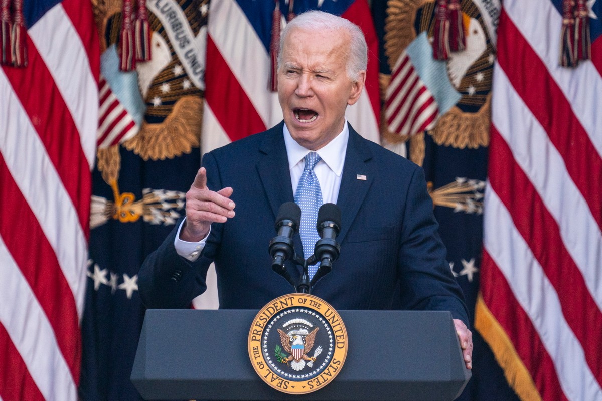 Prezydent USA Joe Biden podczas udziału w obchodach Miesiąca Dziedzictwa Żydowsko-Amerykańskiego