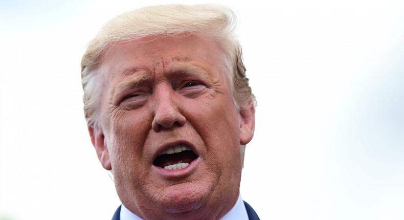 FILE PHOTO: U.S. President Donald Trump speaks to reporters at the White House before departing to Fayetteville, North Carolina in Washington, U.S. September 9, 2019. REUTERS/Erin Scott