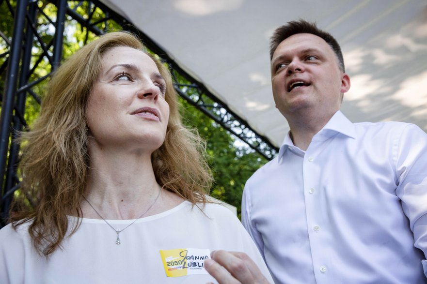 Joanna Mucha i Szymon Hołownia