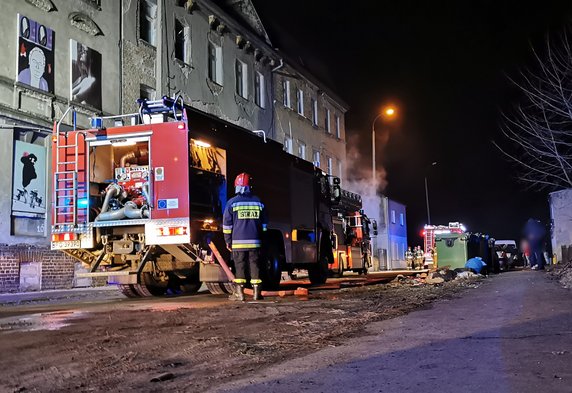 Pożar w kamienicy w Gorzowie