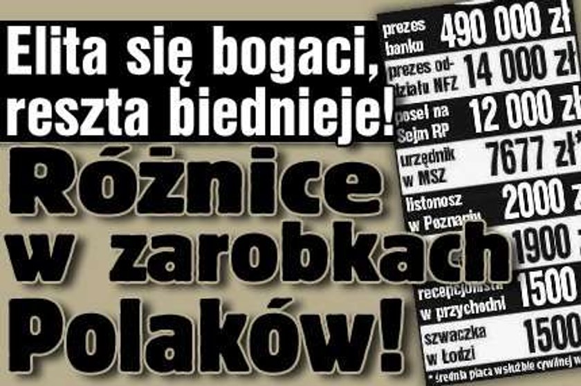 Elity się bogacą, reszta bieduje. Różnice w zarobkach Polaków