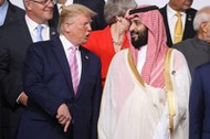 Prezydent USA Donalda Trumpa i saudyjski następca tronu Mohammed Bin Salman. 28 czerwca 2019 r.