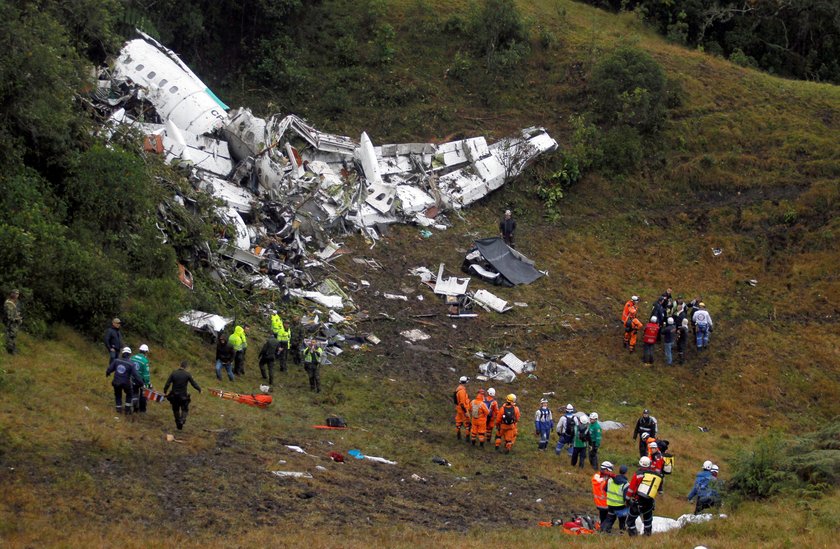 Chapecoense. Ocaleni piłkarze odwiedzili miejsce katastrofy 