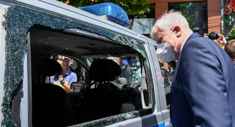 German Interior Minister Horst Seehofer called the Stuttgart violence a sign of alarm for the rule of law