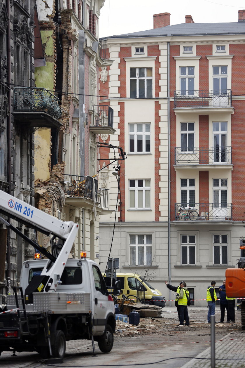 Katowice. Zawaliła się kamienica u zbiegu ulicy Sokolskiej i Chopina