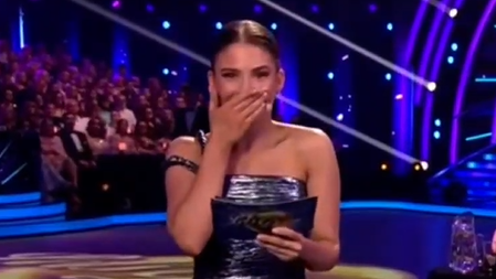 Moderátorka Jana Kovalčiková počas tanečnej šou Let's Dance.