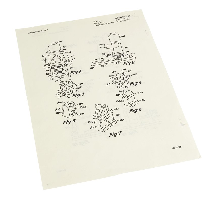 Patent na minifigurkę Lego