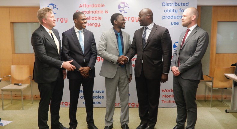 (L-R) Dr. Wiebe Boer (All On); Bunmi Adekore (Breakthrough Energy Ventures); Femi Adeyemo (Arnergy Founder); Anders Blom (Norfund); Kunle Odebunmi (Arnergy Co-Founder) at Radisson Blu Anchorage Victoria Island, Lagos.