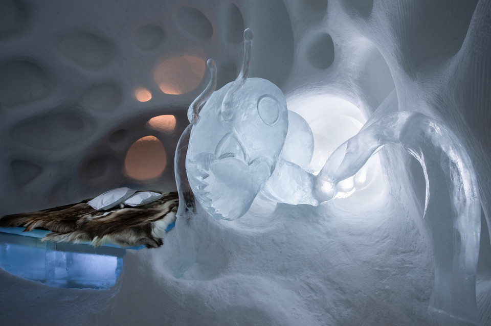 Lodowy hotel ICEHOTEL w Jukkasjärvi koło Kiruny (Szwecja)