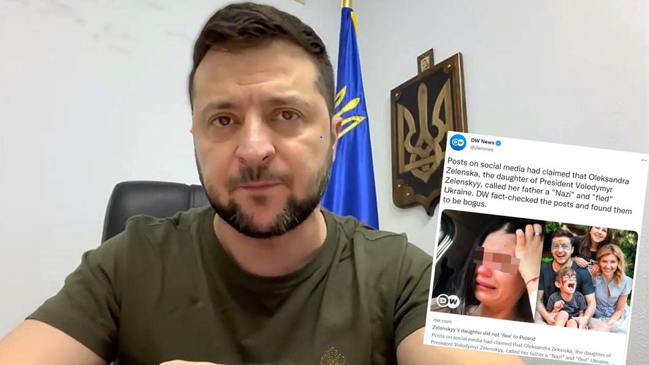 Córka Zełenskiego ofiarą fake newsa. Po sieci krąży nagranie