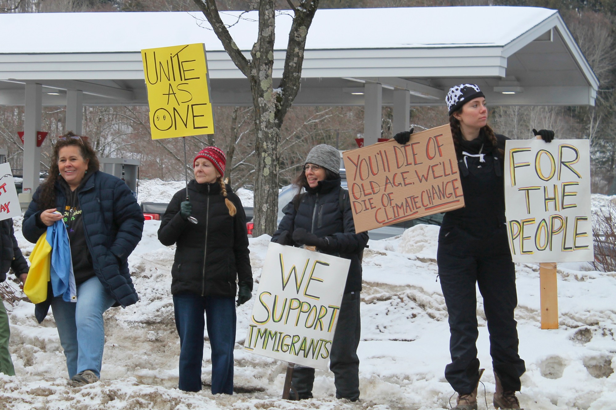 Demonstrators were surprised by JD Vanca vice president JD Vanca.