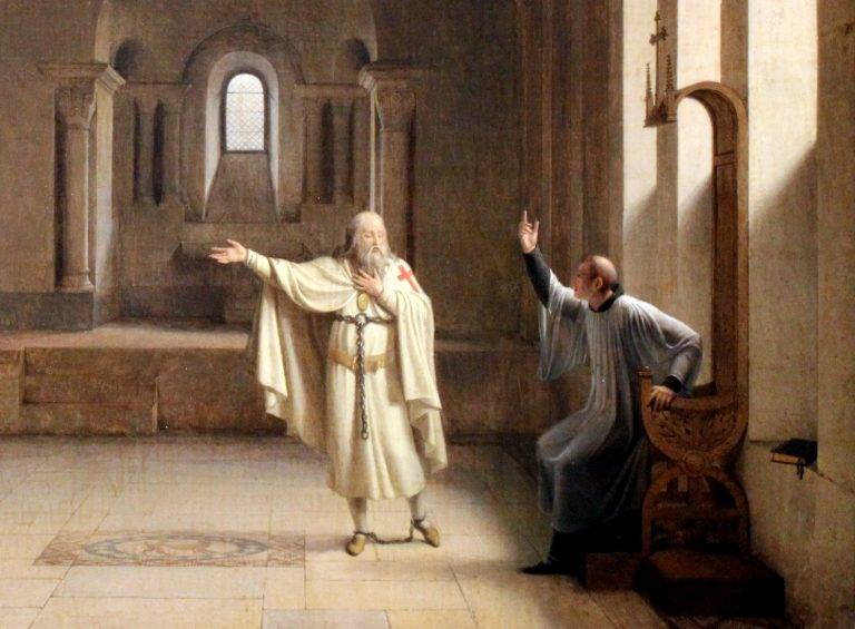 Jakub de Molay przyznał się, że wstępując do zakonu wyrzekł się Chrystusa.