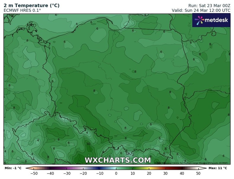 Temperatura nigdzie nie przekroczy dziś 10 st. C