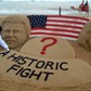 Sand sculpture USA Presidential Election