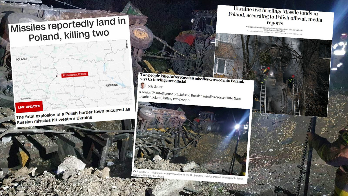 Światowe media donoszą o wybuchu w Polsce. "Rakiety lub pociski"
