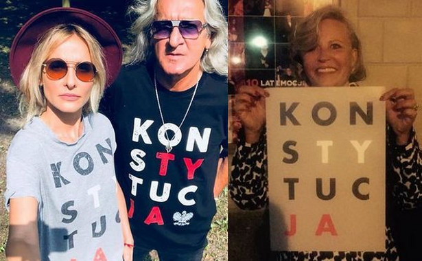 Krystyna Janda i Patrycja Markowska z tatą bronią konstytucji na Instagramie