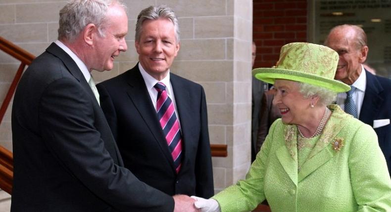 Photographer Paul Faith said McGuinness looked quite relaxed as he shook hands with the queen