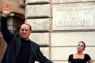 Silvio Berlusconi w czasie wiecu w Rzymie w sierpniu 2013 r.