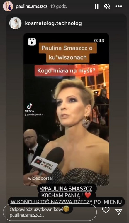 Paulina Smaszcz udostępniła nagranie na swoim profilu