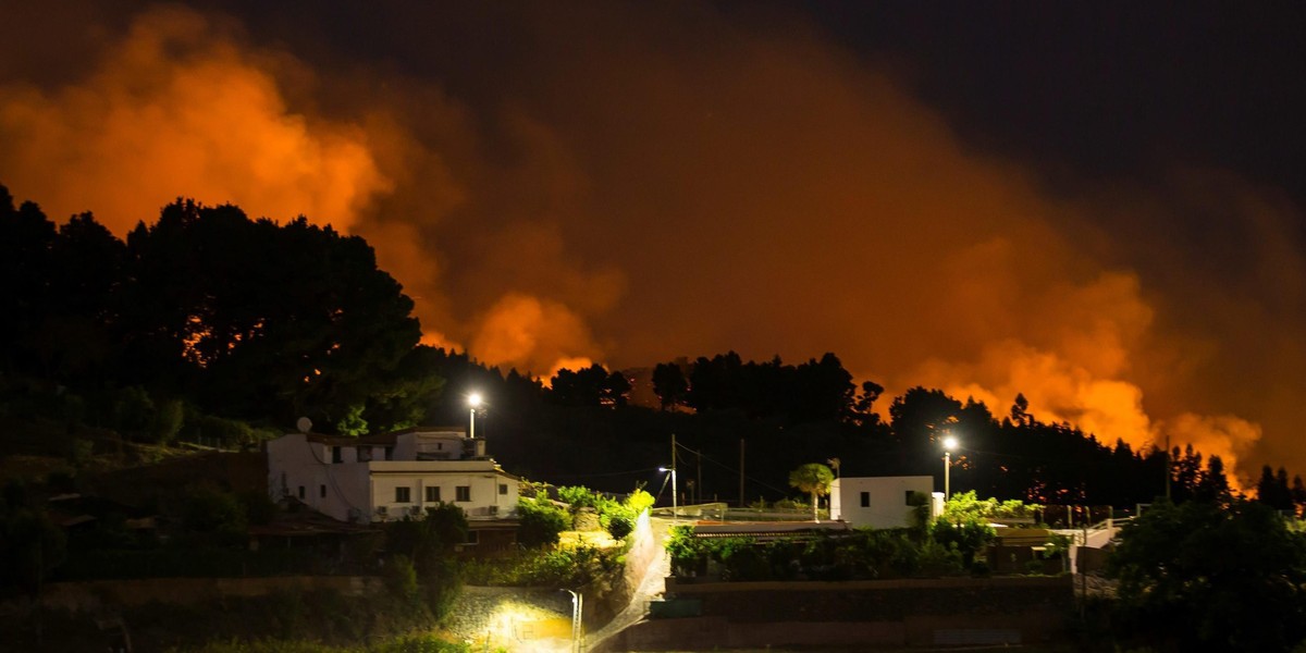 Gran Canaria pożar.