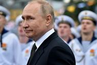 Władimir Putin podczas święta Marynarki Wojennej, lipiec 2022 r.