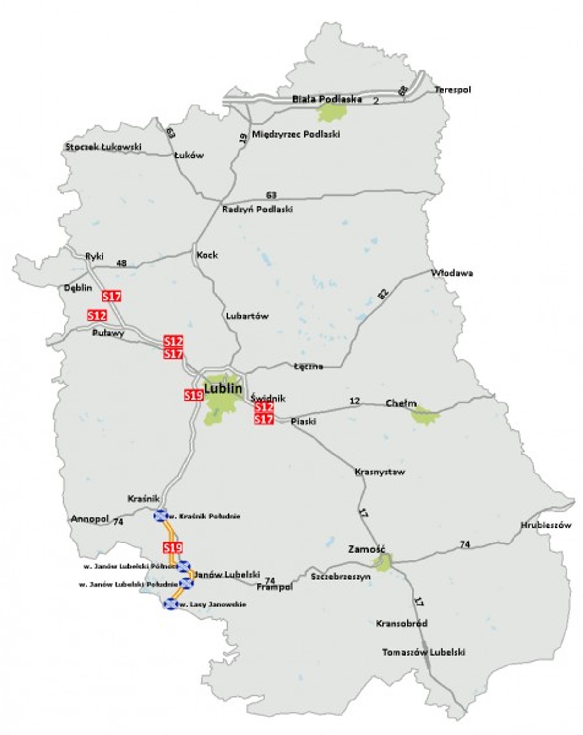 GDDKiA ogłosiła przetarg na odcinek S19 Kraśnik - granica woj. podkarpackiego