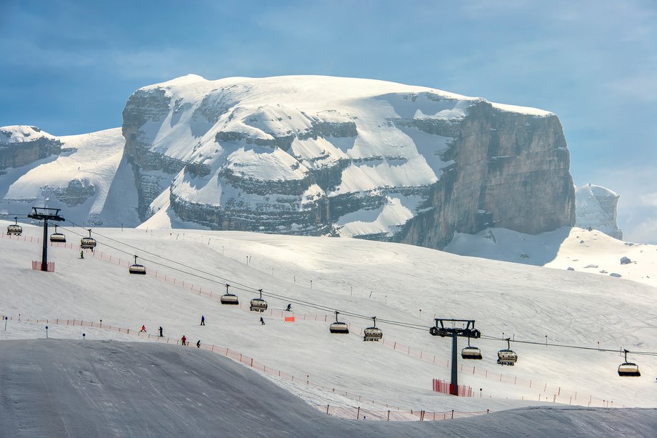 Ski resort Madonna di Campiglio, Dolomity